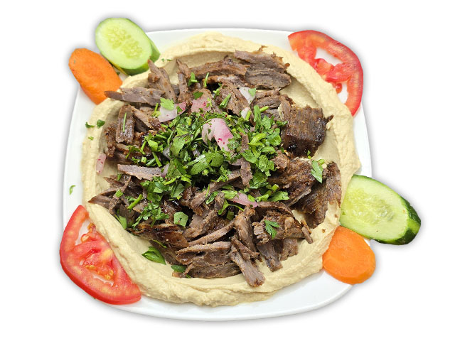 صورة حمص مع شاورما